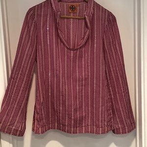 Tory Burch Size 2 Sequinned Caftan Top